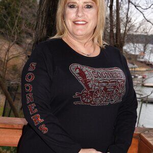 Oklahoma Sooners Long Sleeved Shirt with Sooners on Sleeve XS S M L XL …